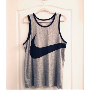The Nike Tee Gray Black Tank sz L